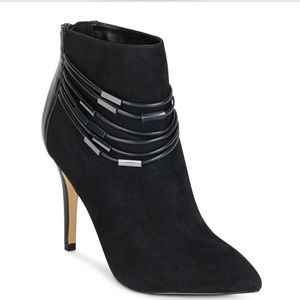 Saks Fifth Avenue black suede booties